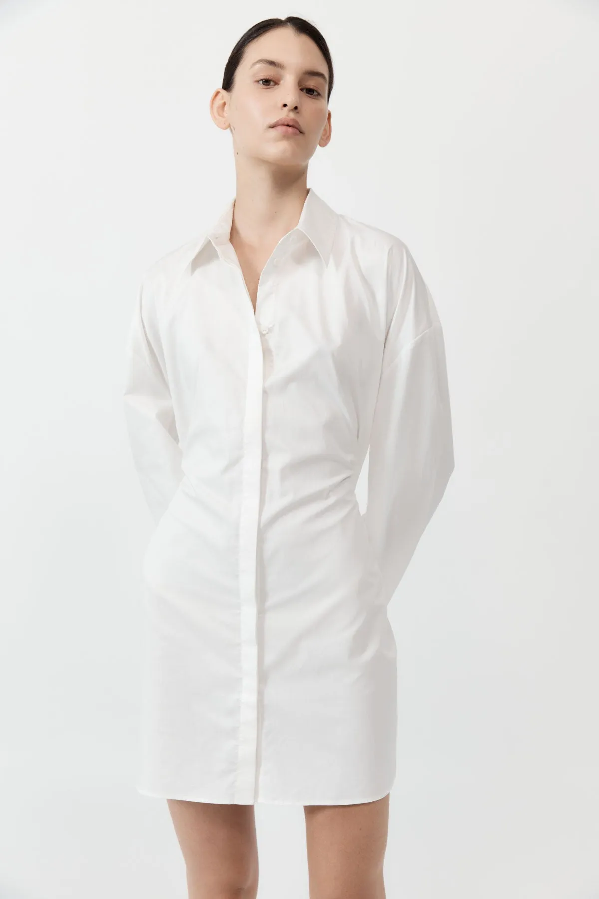 Cotton Oversized Shirt Dress - White sold by St. Agni product image thumbnail 2