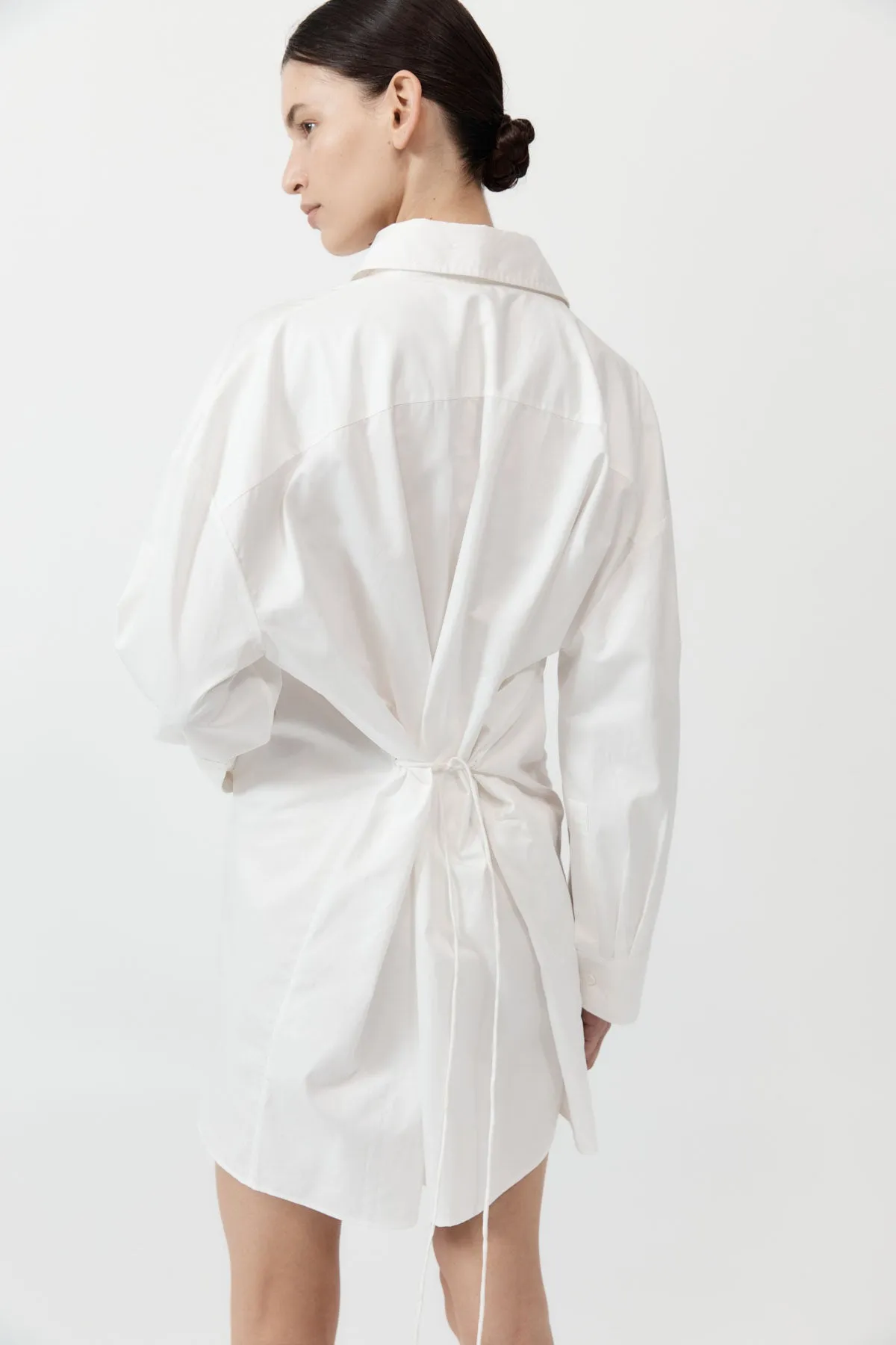 Cotton Oversized Shirt Dress - White sold by St. Agni product image thumbnail 5