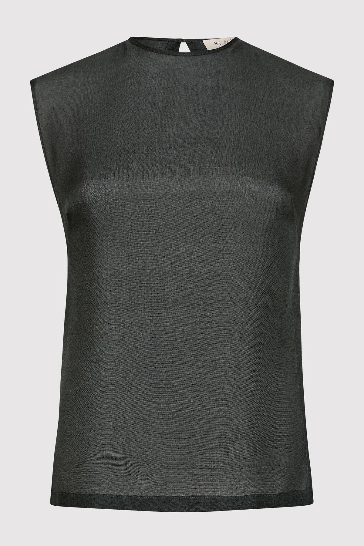 Sheer Silk Gauze Top - Soot sold by St. Agni product image thumbnail 5