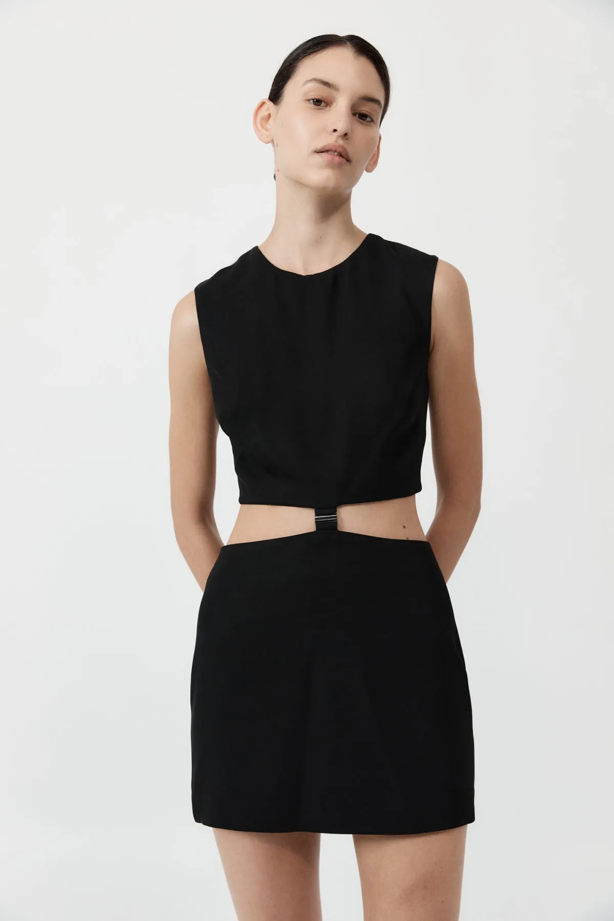 Clip Buckle Mini Dress - Black sold by St. Agni product image thumbnail 2