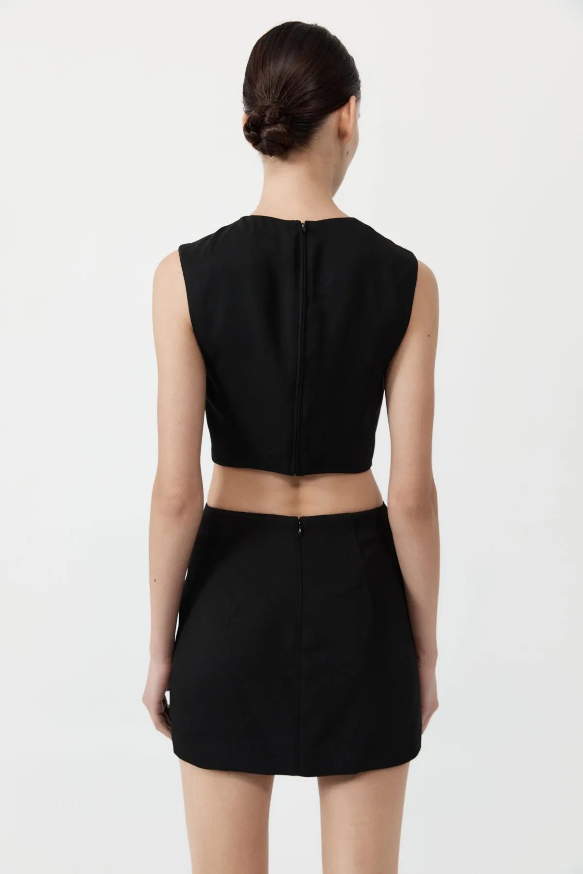 Clip Buckle Mini Dress - Black sold by St. Agni product image thumbnail 5