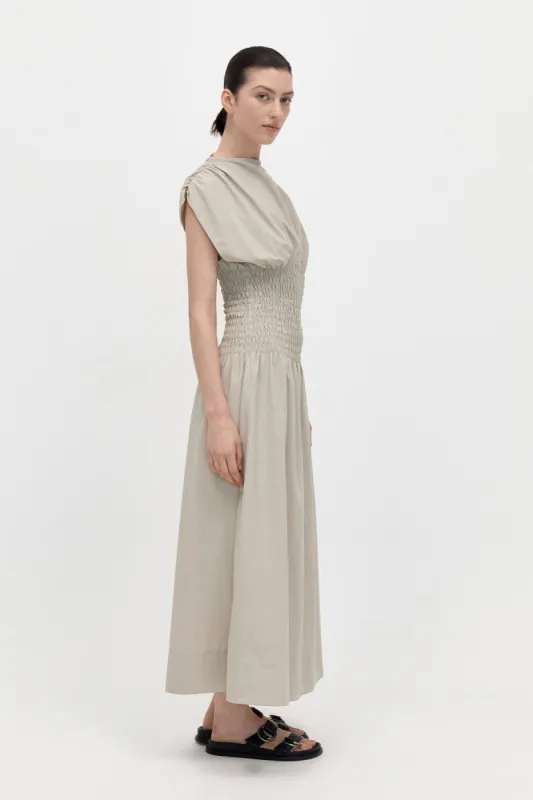 Shirred Maxi Dress - Birch sold by St. Agni