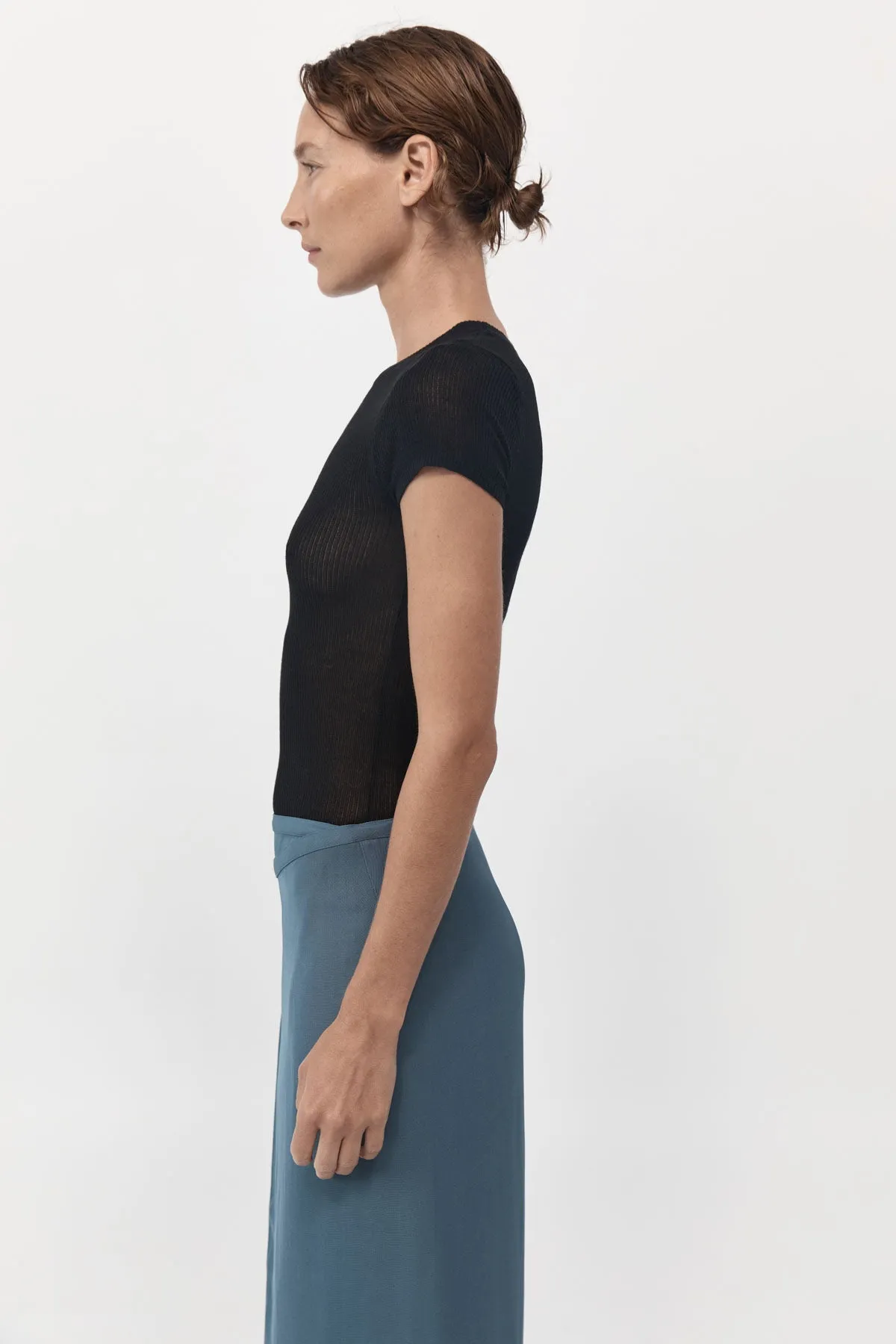 Second Skin Knit Tee - Black sold by St. Agni product image thumbnail 3