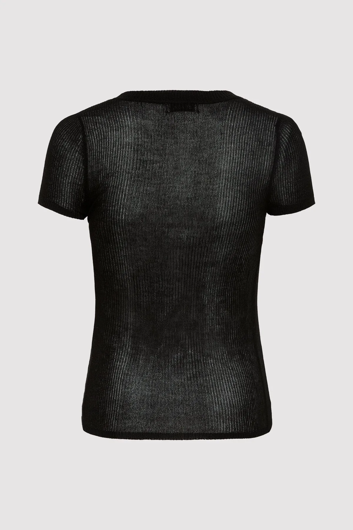 Second Skin Knit Tee - Black sold by St. Agni product image thumbnail 5