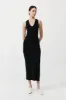 Plunge Neck Knit Dress - Black sold by St. Agni