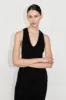 Plunge Neck Knit Dress - Black sold by St. Agni