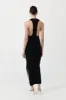 Plunge Neck Knit Dress - Black sold by St. Agni