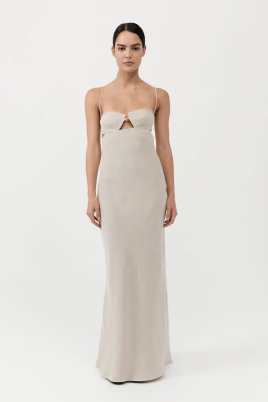 Linen Resort Dress - Natural sold by St. Agni