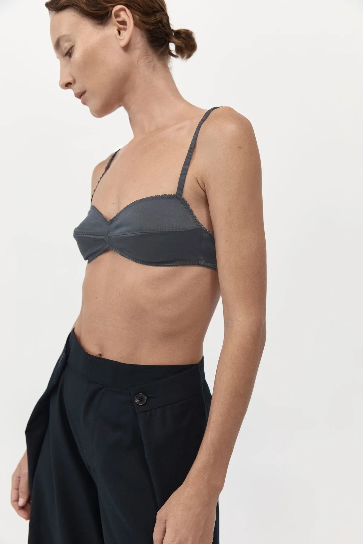Soft Silk Bralette - Washed Black sold by St. Agni product image thumbnail 3