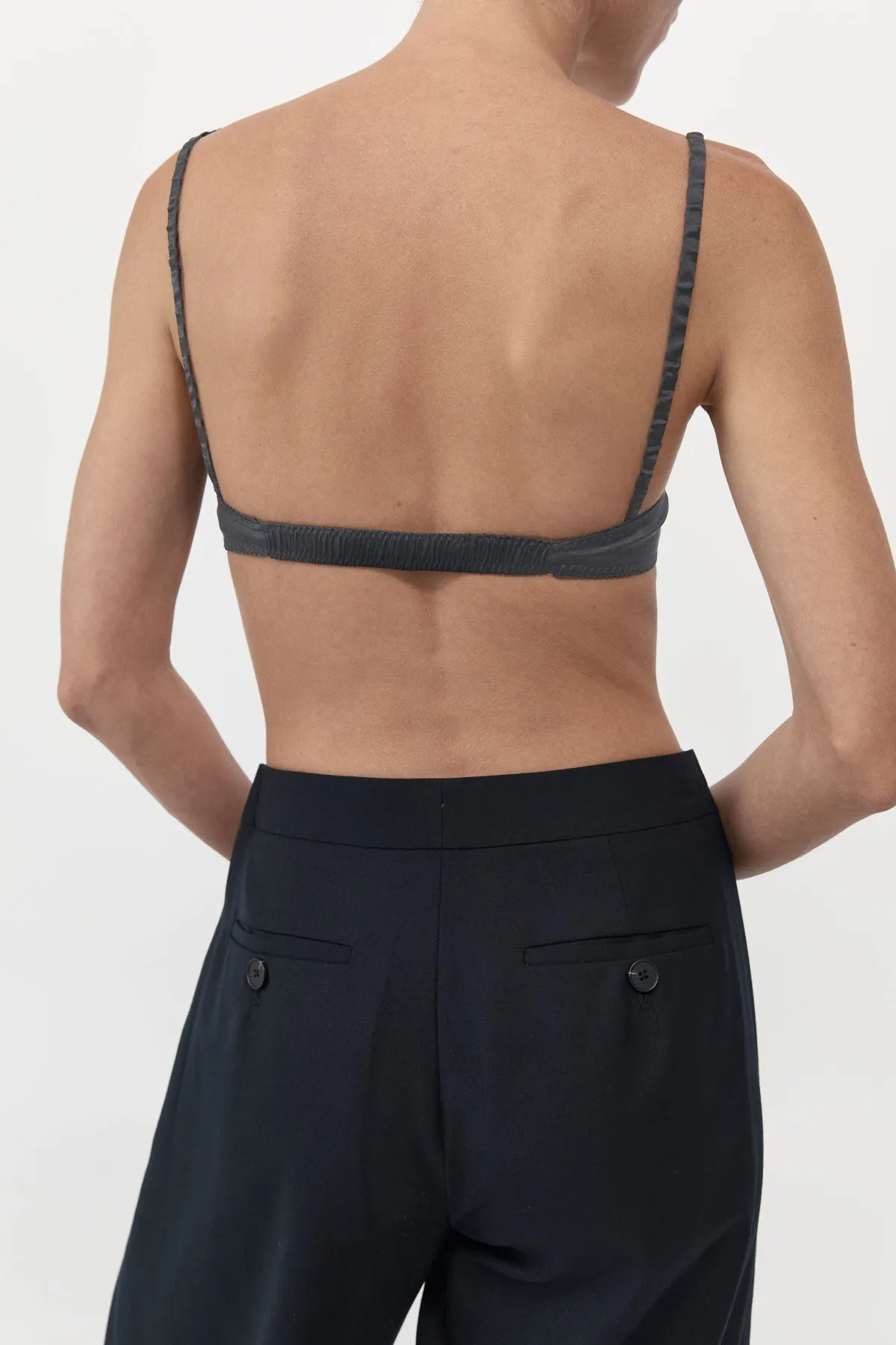 Soft Silk Bralette - Washed Black sold by St. Agni product image thumbnail 4