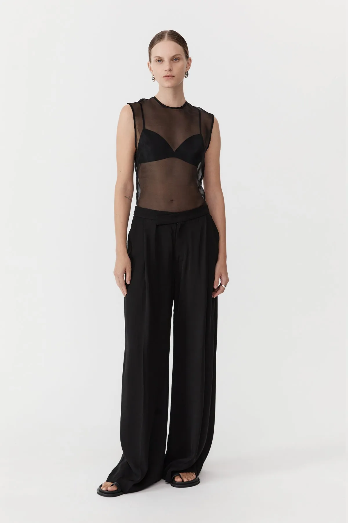 Sheer Organza Top - Black sold by St. Agni product image thumbnail 3