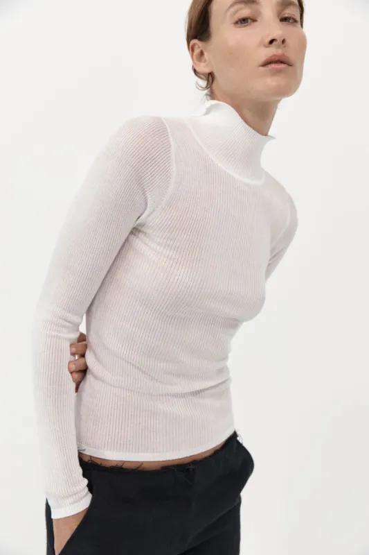 Second Skin Knit Top - White sold by St. Agni