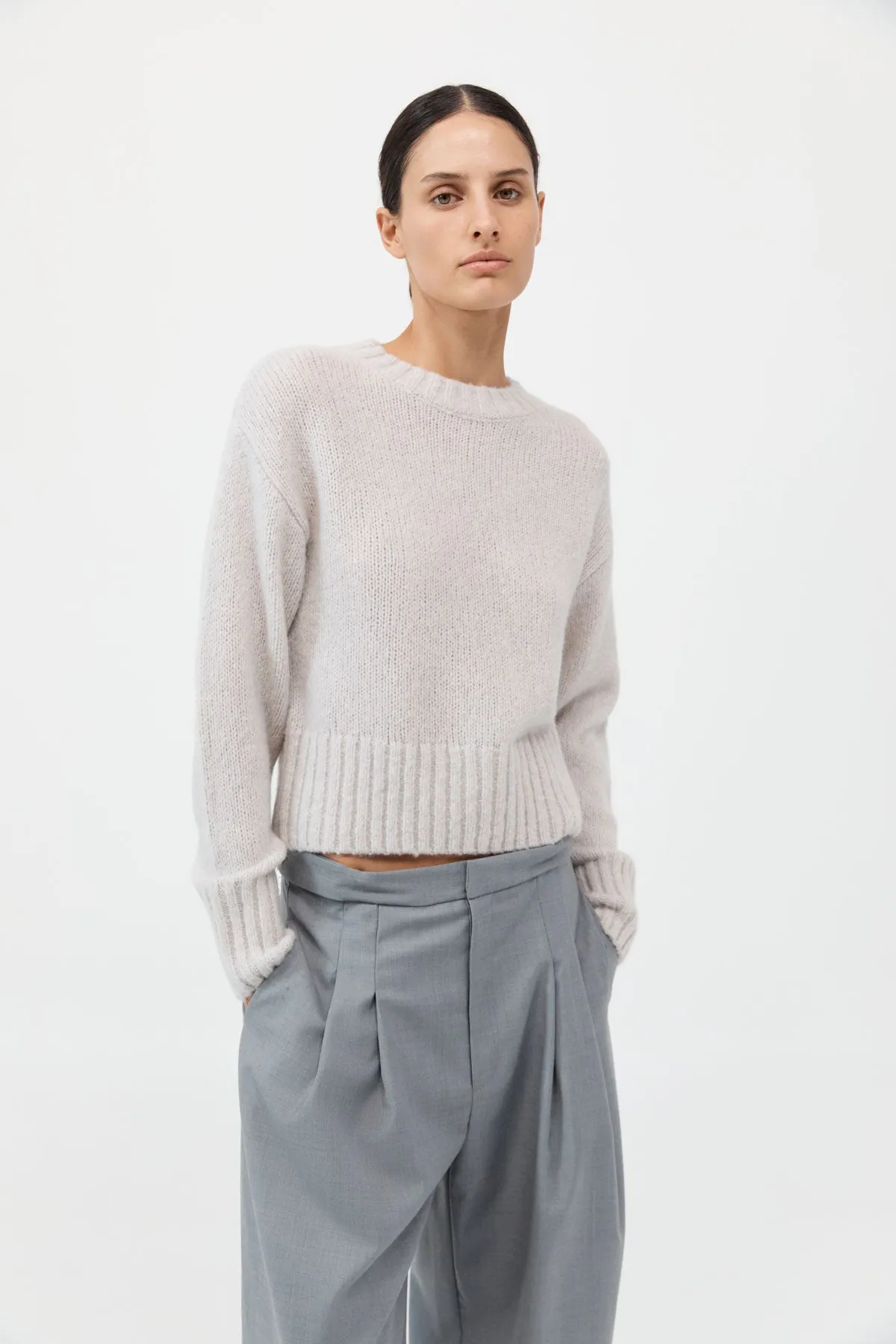 Wool Cashmere Blend Sweater - Mist sold by St. Agni