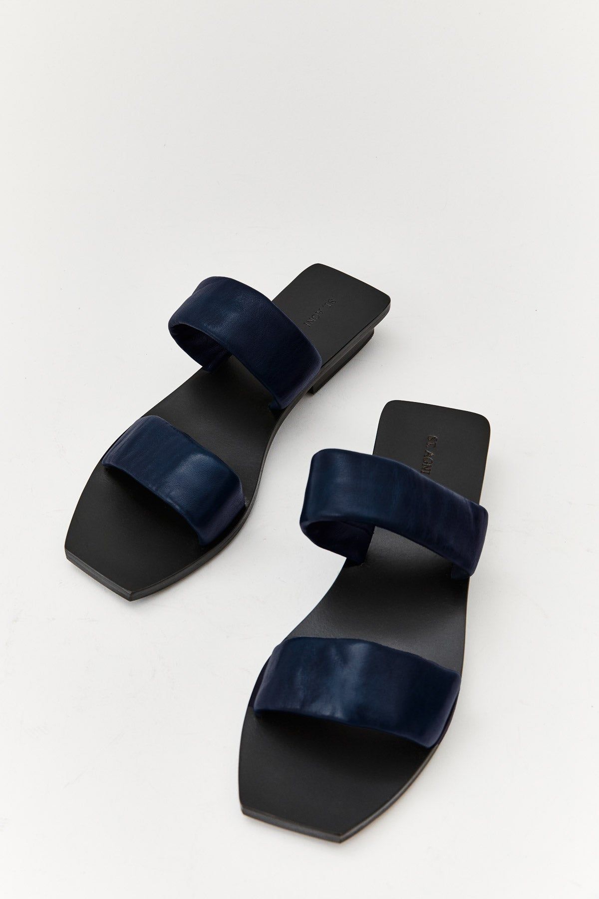 Soft Two Strap Slide - Navy sold by St. Agni product image thumbnail 2