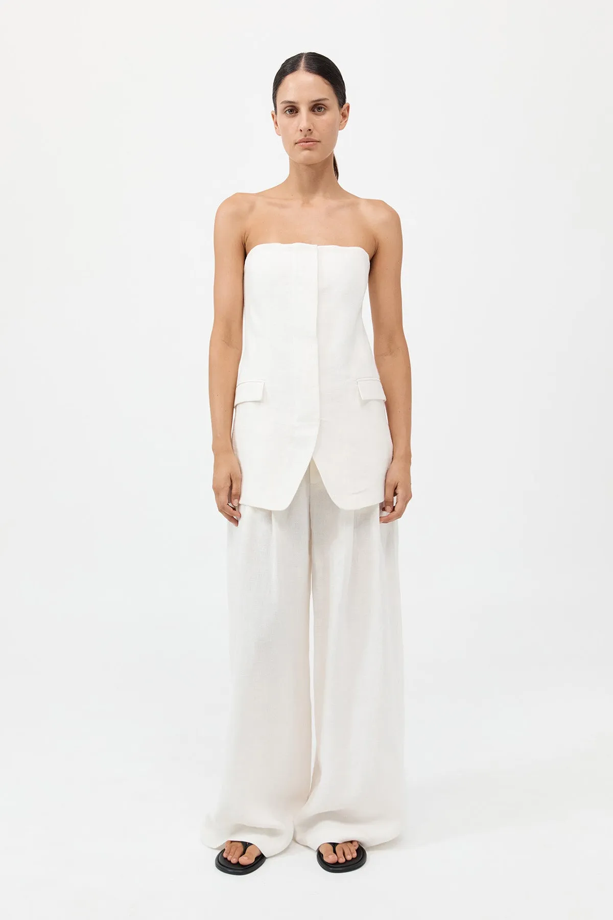 Tailored Strapless Top - Ivory sold by St. Agni