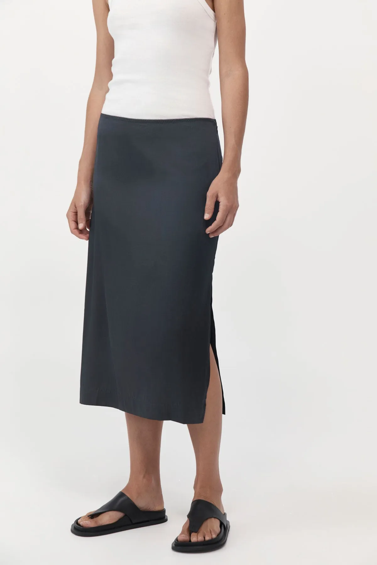 Soft Silk Midi Skirt - Washed Black sold by St. Agni product image thumbnail 2