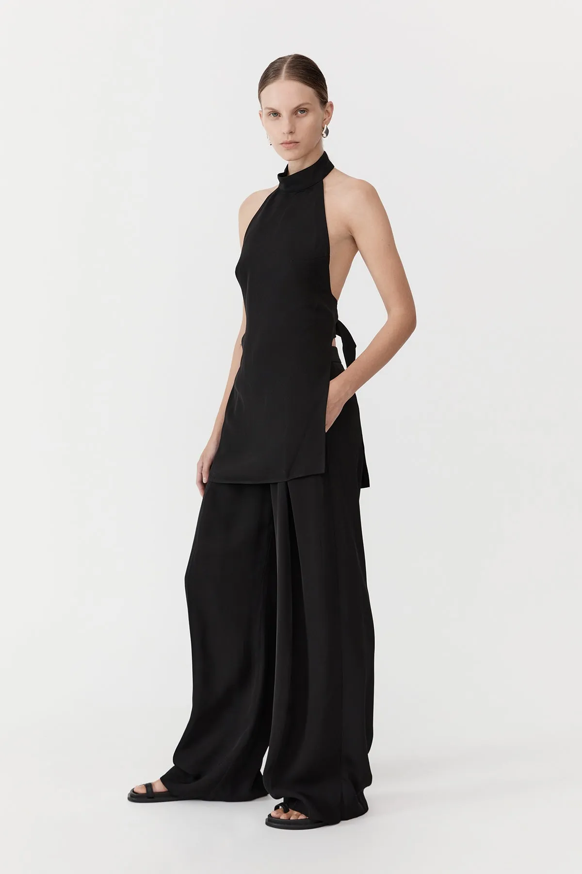 Overlap Waist Trousers - Black sold by St. Agni product image thumbnail 2