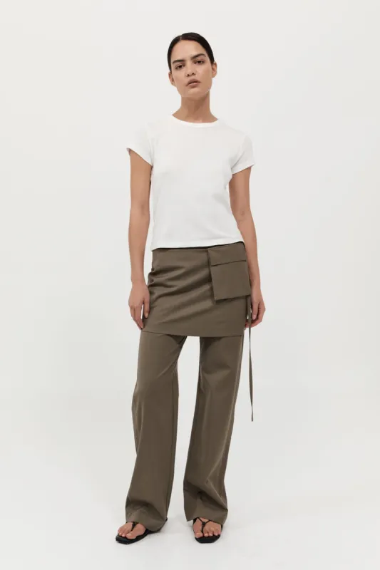 Utilitarian Pocket Mini Skirt - Kelp sold by St. Agni