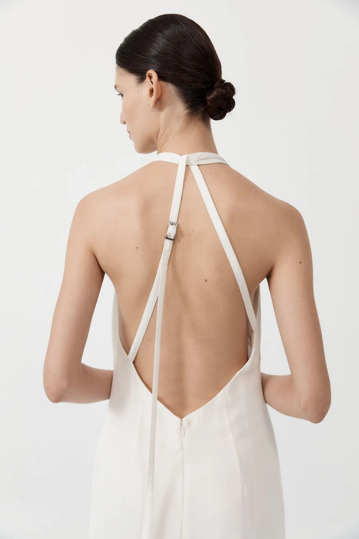 Asymm Belt Back Dress - Off White sold by St. Agni product image thumbnail 4