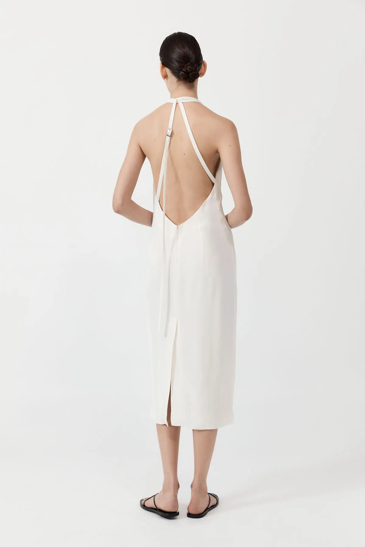 Asymm Belt Back Dress - Off White sold by St. Agni product image thumbnail 3
