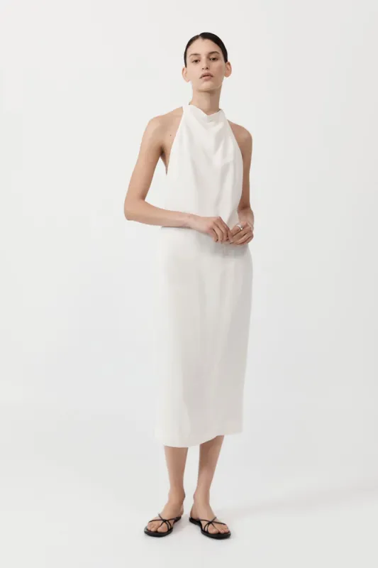 Asymm Belt Back Dress - Off White sold by St. Agni