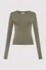 Organic Cotton Long Sleeve Top - Smokey Olive sold by St. Agni