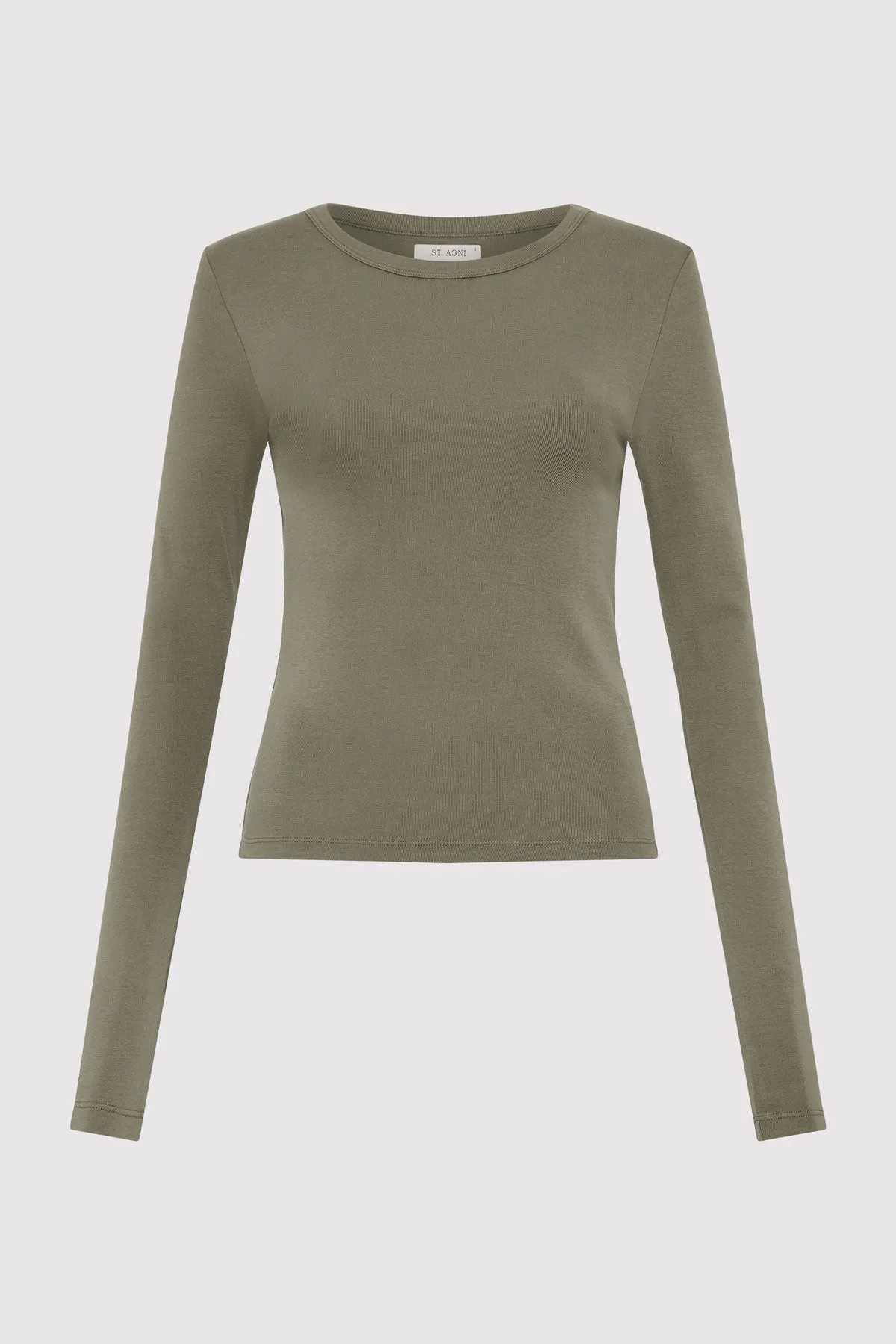 Organic Cotton Long Sleeve Top - Smokey Olive sold by St. Agni product image thumbnail 5
