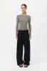 Organic Cotton Long Sleeve Top - Smokey Olive sold by St. Agni