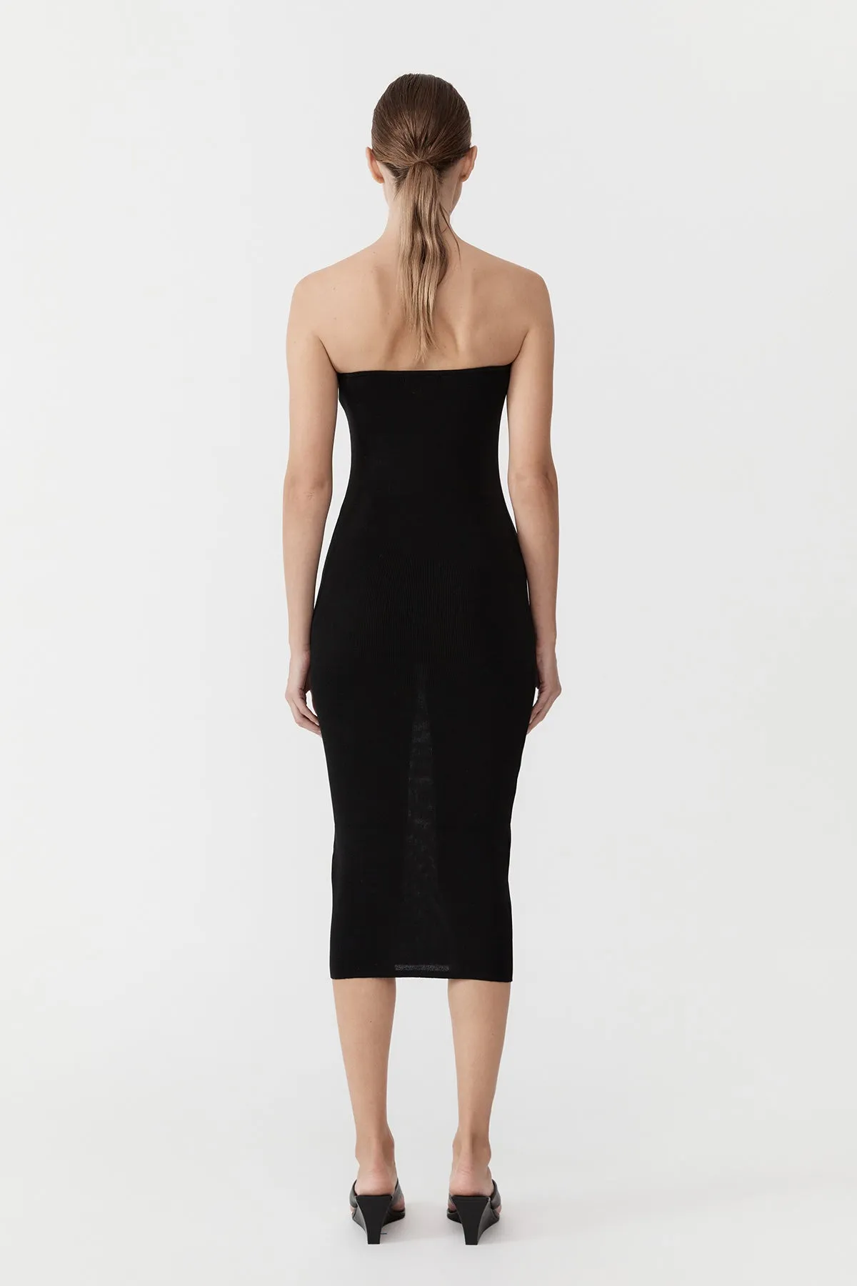 90s Strapless Knit Midi Dress - Black sold by St. Agni product image thumbnail 3