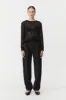 Mesh Long Sleeve Top - Black sold by St. Agni