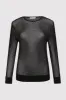 Mesh Long Sleeve Top - Black sold by St. Agni