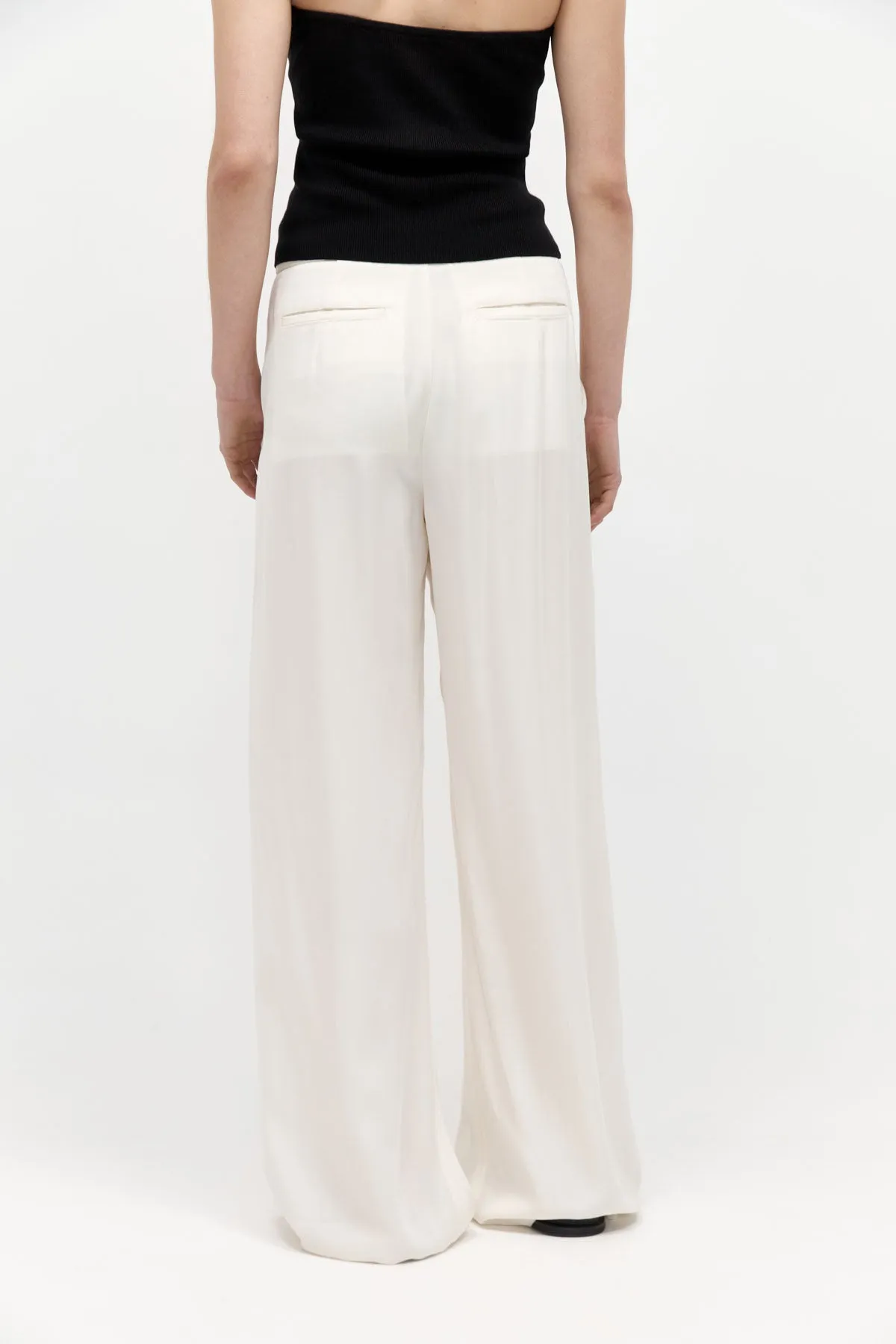Overlap Waist Trousers - Cool White sold by St. Agni product image thumbnail 4
