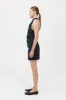 Asymmetric Tuck Mini Dress - Black sold by St. Agni