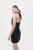 Asymmetric Tuck Mini Dress - Black sold by St. Agni