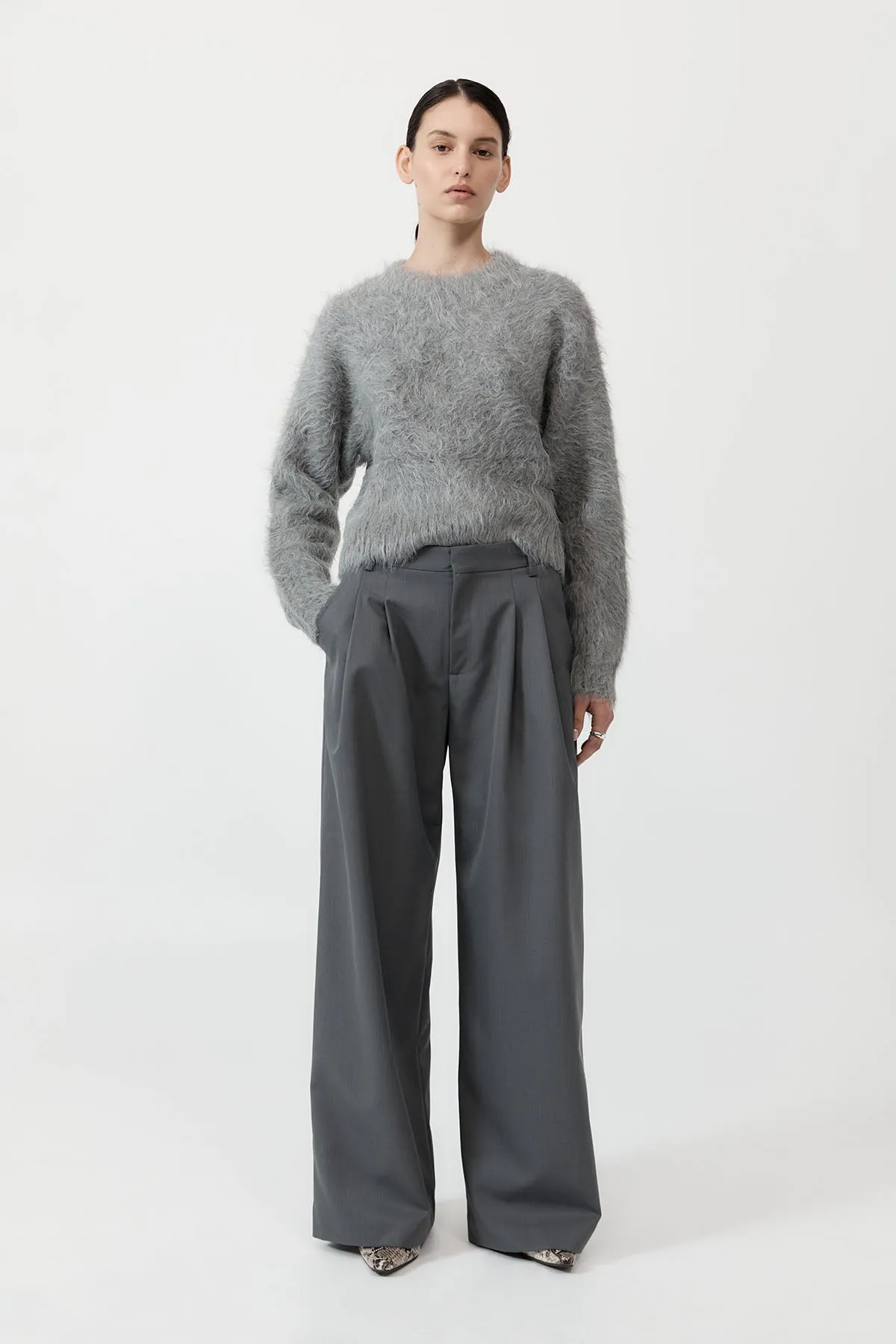 Alpaca Sweater - Soft Grey sold by St. Agni product image thumbnail 2