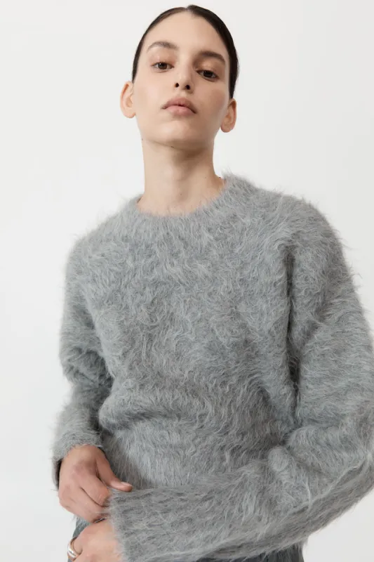Alpaca Sweater - Soft Grey sold by St. Agni