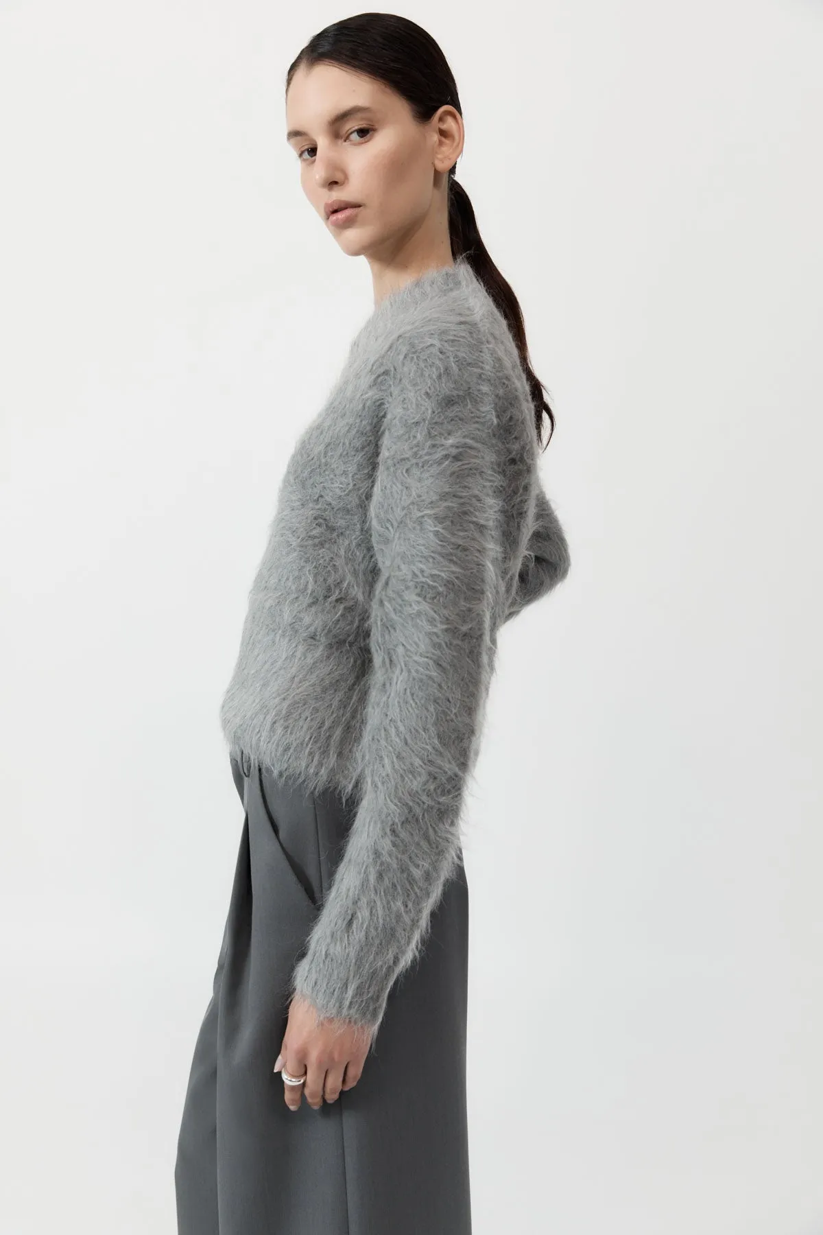 Alpaca Sweater - Soft Grey sold by St. Agni product image thumbnail 4