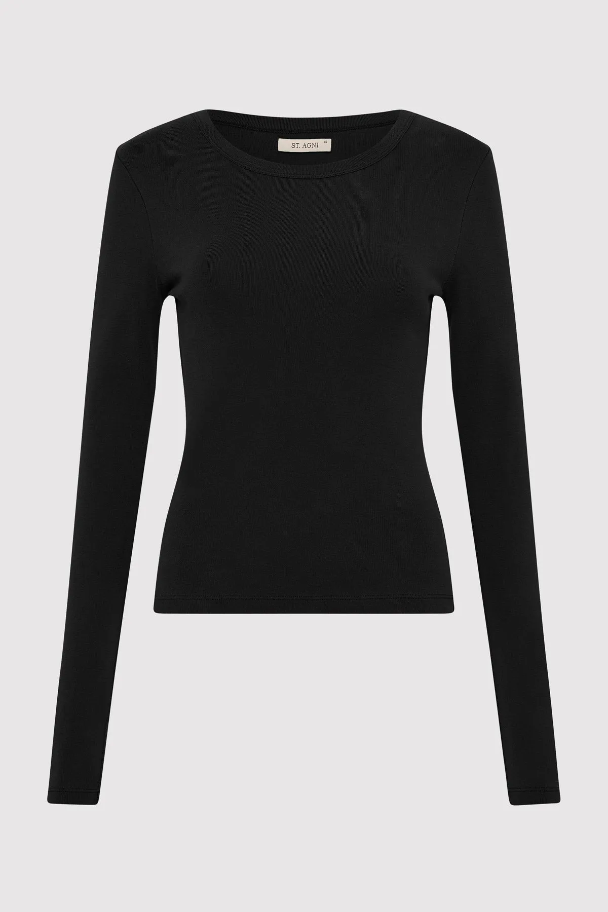 Organic Cotton Long Sleeve Top - Black sold by St. Agni product image thumbnail 4