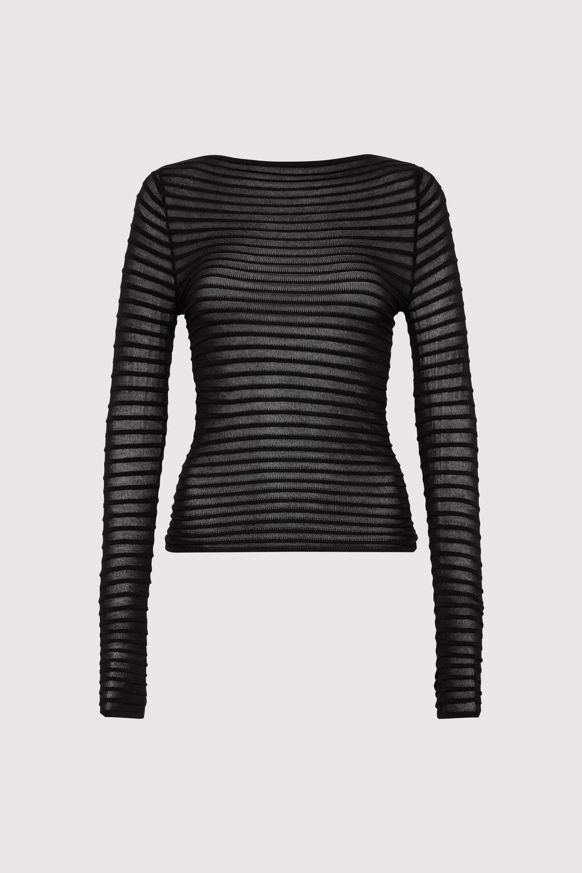 Sheer Stripe Top - Black sold by St. Agni product image thumbnail 5