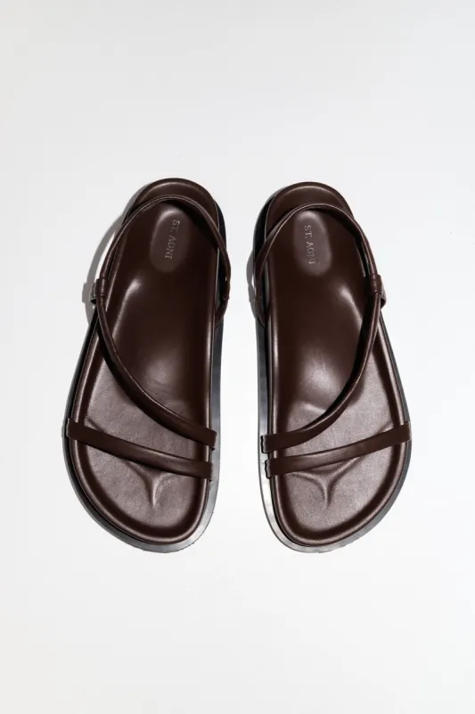 Twist Sandal - Chocolate sold by St. Agni