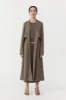 Layered Wool Trench - Kelp sold by St. Agni
