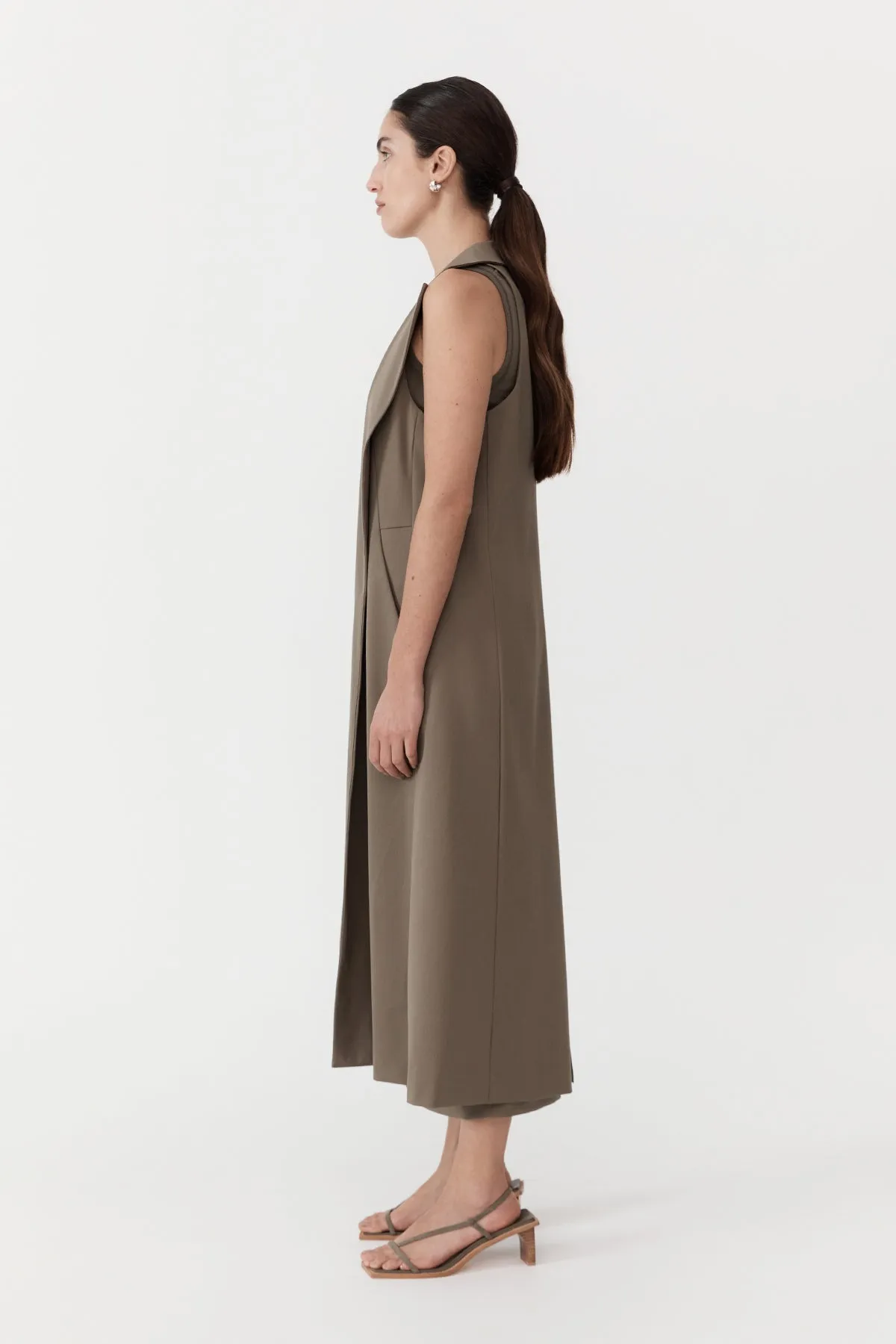 Layered Wool Trench - Kelp sold by St. Agni product image thumbnail 4