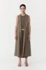 Layered Wool Trench - Kelp sold by St. Agni
