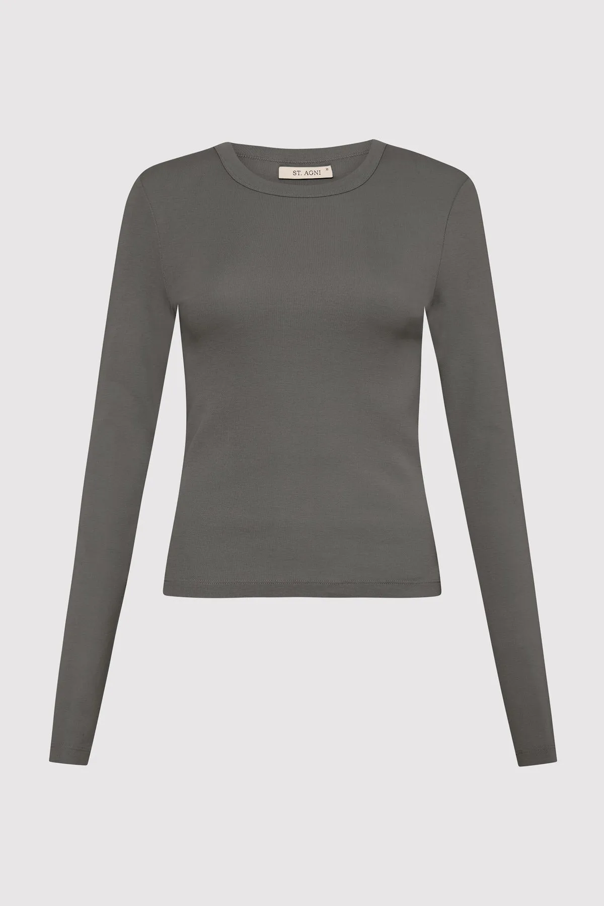 Organic Cotton Long Sleeve Top - Pewter Grey sold by St. Agni product image thumbnail 5