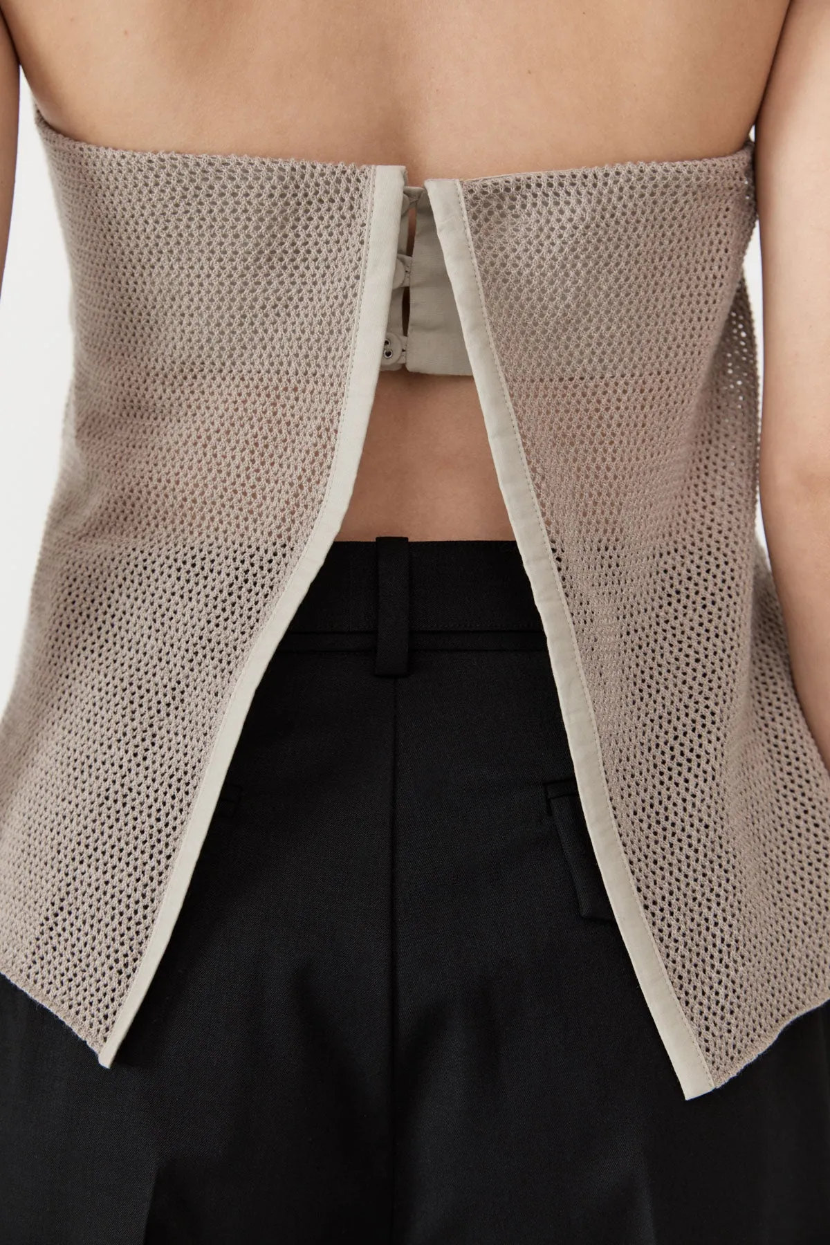 Mesh Strapless Top - Fog sold by St. Agni product image thumbnail 5