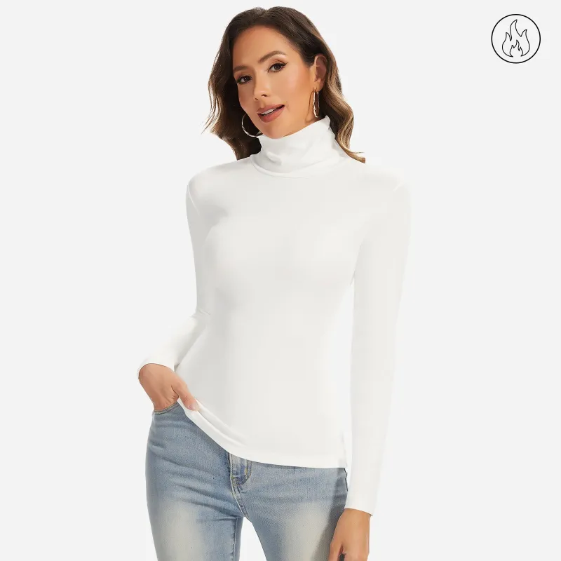 Joyshaper Women’s Fleece-Lined Turtleneck Long Sleeve Base Layer Top sold by Joyshaper