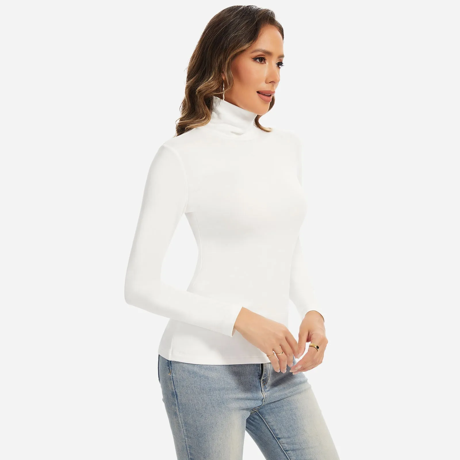 Joyshaper Women’s Fleece-Lined Turtleneck Long Sleeve Base Layer Top sold by Joyshaper product image thumbnail 4