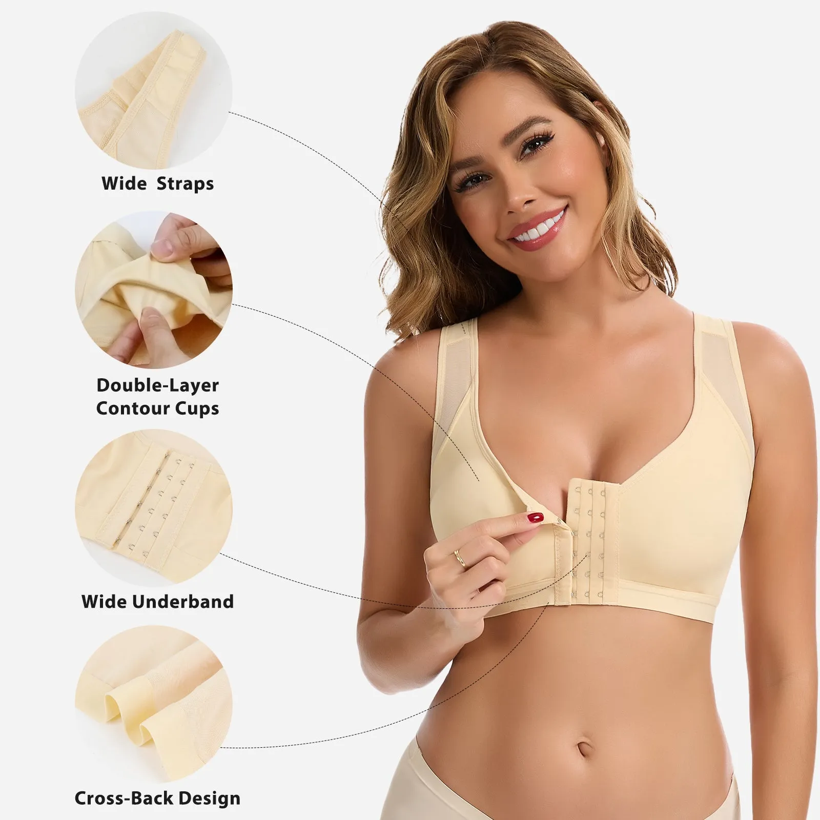 Joyshaper Women's Front Closure Post Surgery Support Bra Corrector sold by Joyshaper product image thumbnail 2