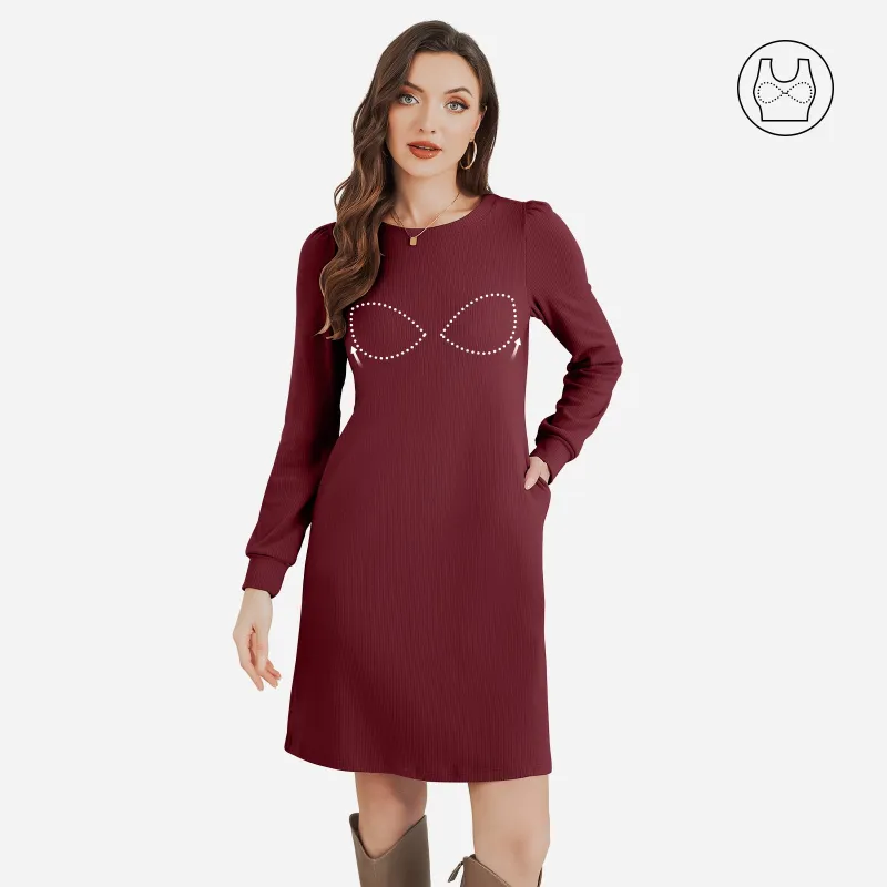 Joyshaper Women’s Brushed Fabric Warm Dress with Built-in Bra sold by Joyshaper