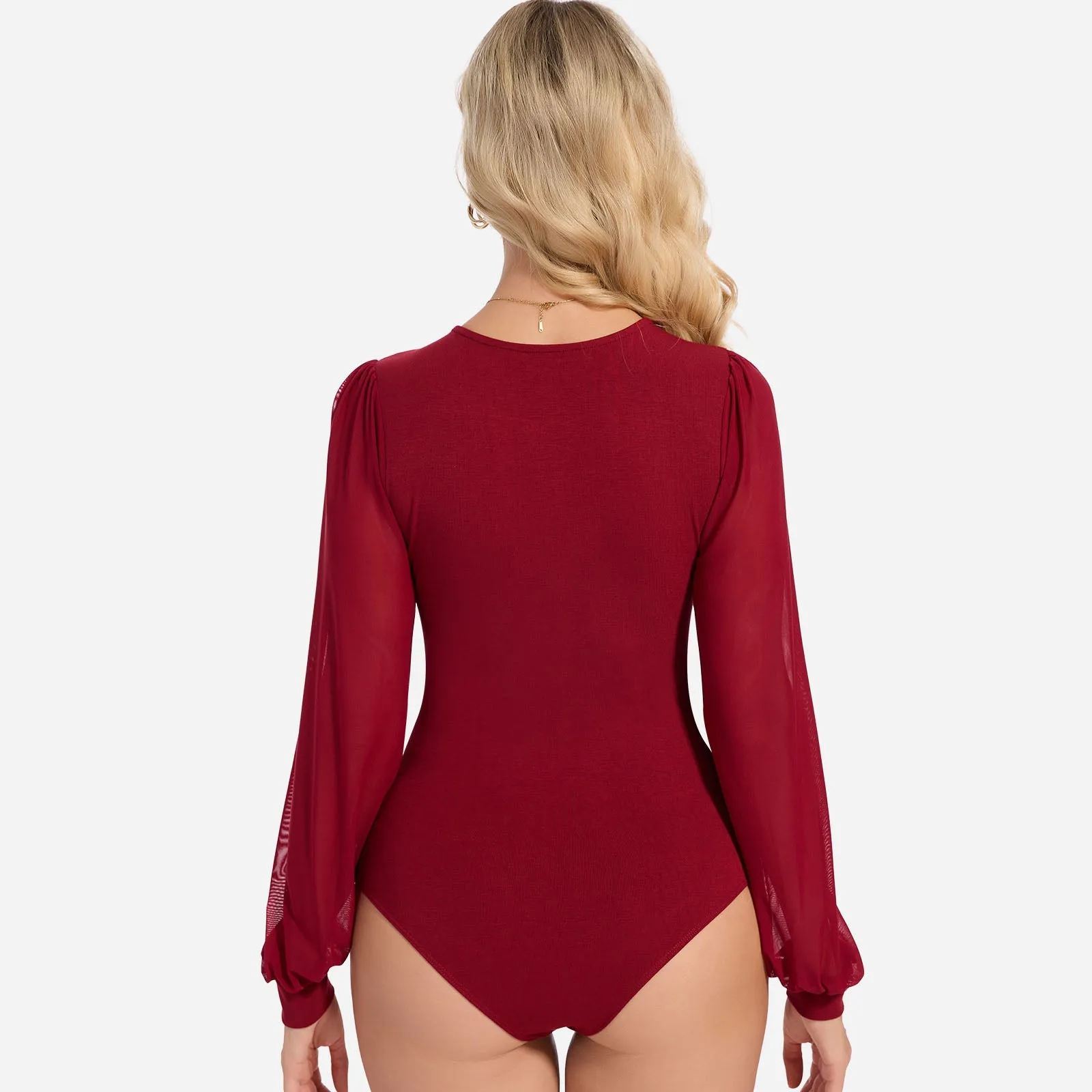 Joyshaper Slimming Crew Neck Bodysuit Top with Tummy Control & Sheer Back sold by Joyshaper product image thumbnail 5